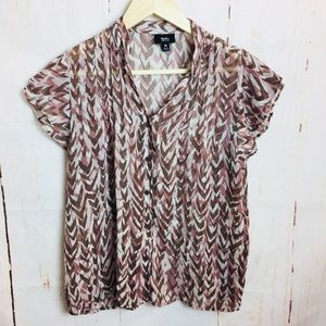 Mossim Button Down Blouse Women’s Size Medium